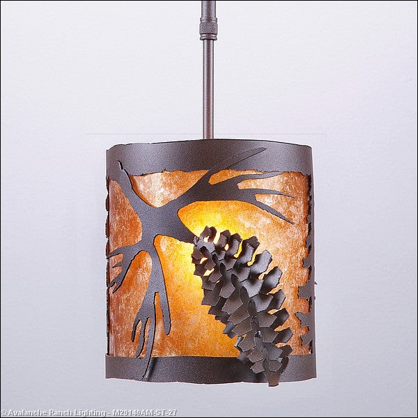 Avalanche Ranch Kincaid-Spruce Cone M29140AM-ST-27 Pendant Light - Rustic Brown