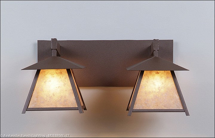 Avalanche Ranch Smoky Mountain-Rustic Plain M35201AL-27 Bath Vanity Light 22 in. wide - Rustic Brown