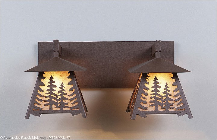 Avalanche Ranch Smoky Mountain-Spruce Tree M35214AL-27 Bath Vanity Light 22 in. wide - Rustic Brown