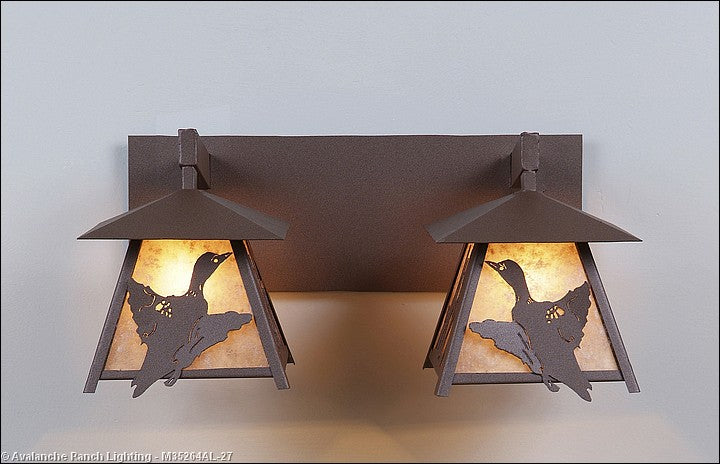 Avalanche Ranch Smoky Mountain-Loon M35264AL-27 Bath Vanity Light 22 in. wide - Rustic Brown