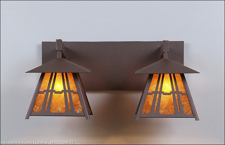 Avalanche Ranch Smoky Mountain-Eastlake M35272AM-27 Bath Vanity Light 22 in. wide - Rustic Brown