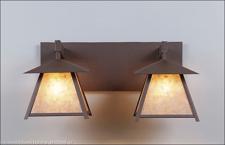 Avalanche Ranch Smoky Mountain-Northrim M35279AL-27 Bath Vanity Light 22 in. wide - Rustic Brown