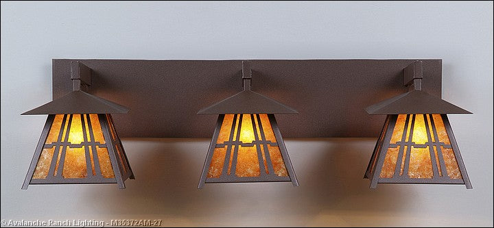 Avalanche Ranch Smoky Mountain-Eastlake M35372AM-27 Bath Vanity Light 36 in. wide - Rustic Brown