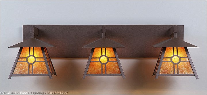 Avalanche Ranch Smoky Mountain-Southview M35374AM-27 Bath Vanity Light 36 in. wide - Rustic Brown