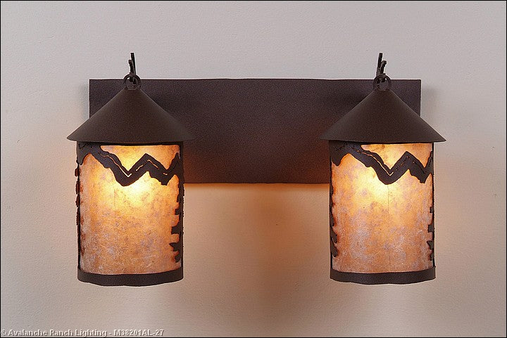 Avalanche Ranch Cascade-Rustic Plain M38201AL-27 Bath Vanity Light 18 in. wide - Rustic Brown