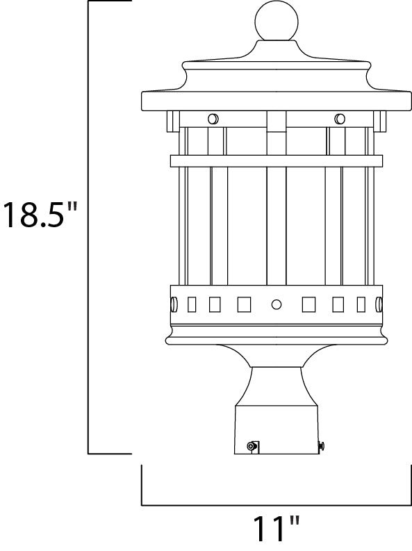 Maxim Lighting 3137CDSE  Santa Barbara Dc Outdoor Sienna