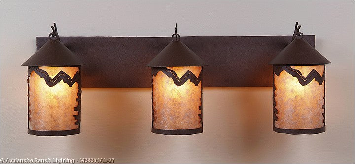 Avalanche Ranch Cascade-Rustic Plain M38301AL-27 Bath Vanity Light 30 in. wide - Rustic Brown
