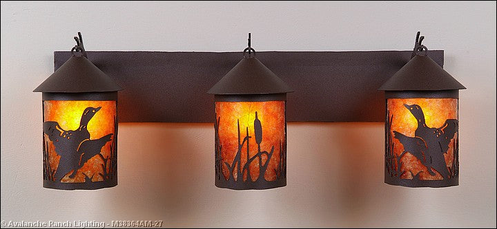 Avalanche Ranch Cascade-Loon Rustic Brown M38364AM-27 Bath Vanity Light 30 in. wide - Rustic Brown