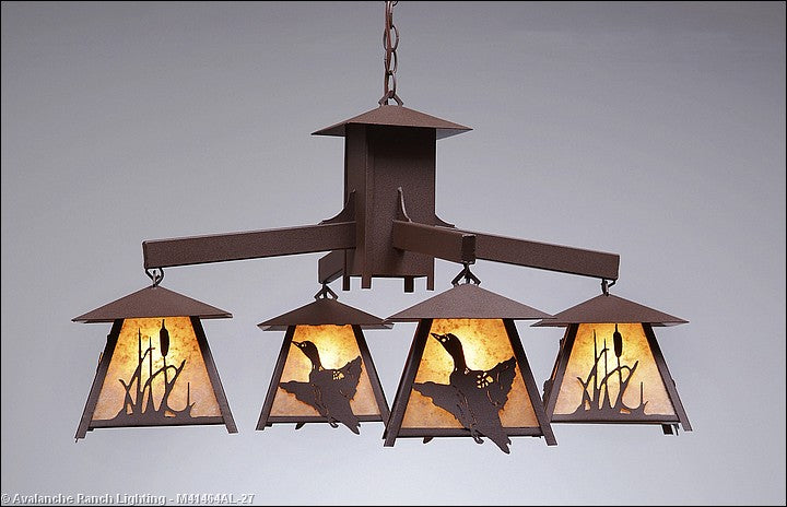 Avalanche Ranch Smoky Mountain-Loon M41464AL-27 Chandelier Light - Rustic Brown