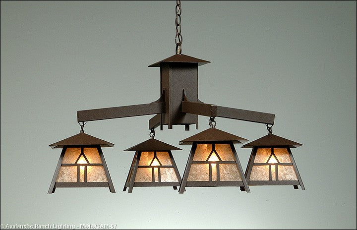 Avalanche Ranch Smoky Mountain-Westhill M41473AM-97 Chandelier Light - Black Iron