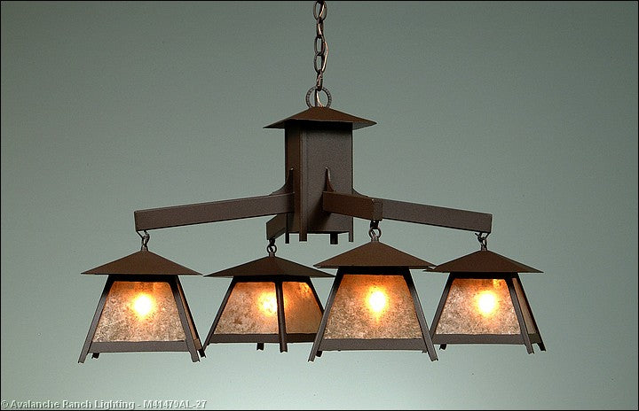Avalanche Ranch Smoky Mountain-Northrim M41479AL-27 Chandelier Light - Rustic Brown