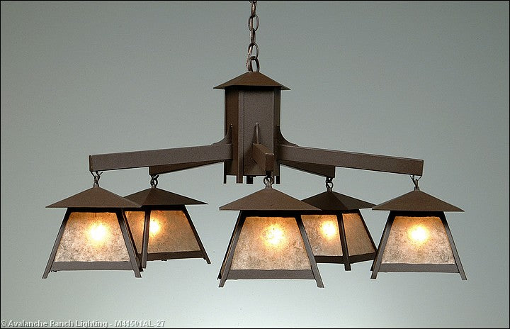 Avalanche Ranch Smoky Mountain-Rustic Plain M41501AL-27 Chandelier Light - Rustic Brown