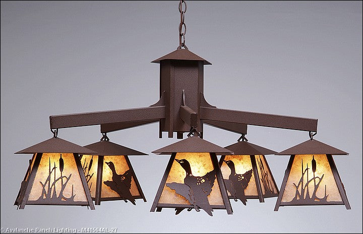 Avalanche Ranch Smoky Mountain-Loon M41564AL-27 Chandelier Light - Rustic Brown
