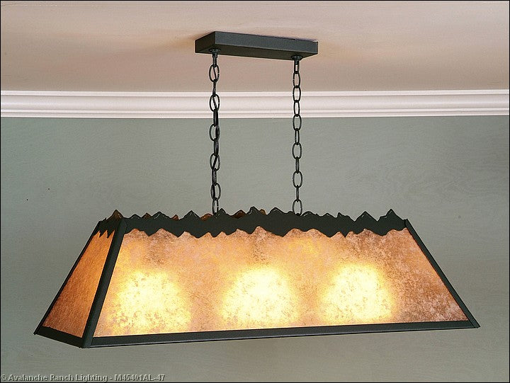 Avalanche Ranch Rocky Mountain-Rustic Plain Forest Green M45401AL-47 Pendant Light - Forest Green