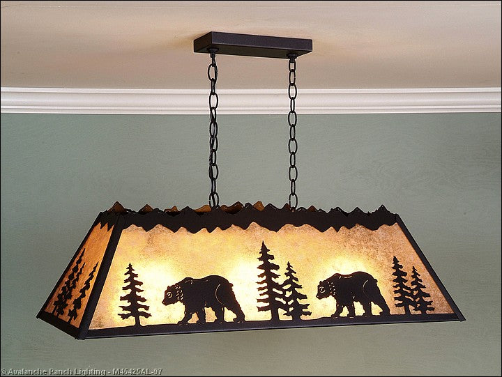 Avalanche Ranch Rocky Mountain-Mountain Bear Black Iron M45425AL-97 Pendant Light - Black Iron