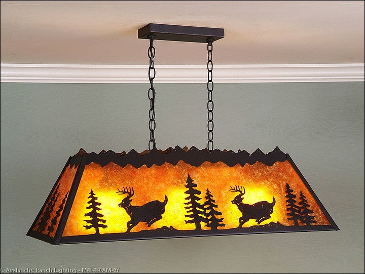 Avalanche Ranch Rocky Mountain-Mountain Deer Black Iron M45430AM-97 Pendant Light - Black Iron