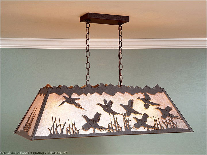 Avalanche Ranch Rocky Mountain-Pheasant M45451AL-27 Pendant Light - Rustic Brown