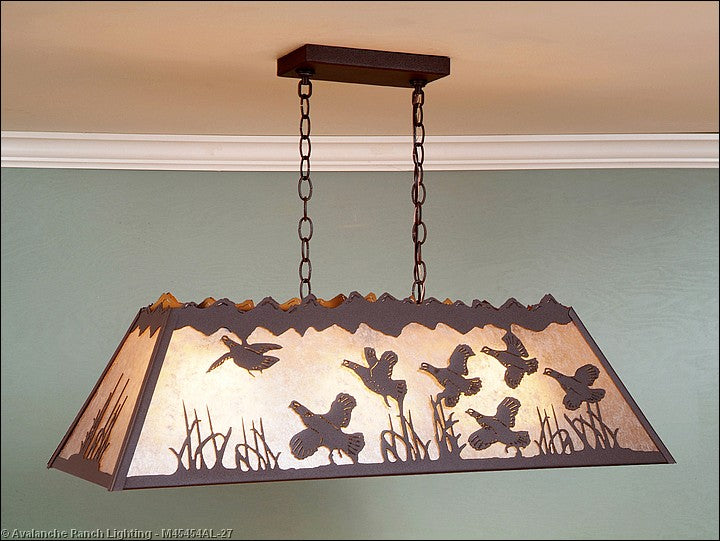 Avalanche Ranch Rocky Mountain-Western Quail M45454AL-27 Pendant Light - Rustic Brown