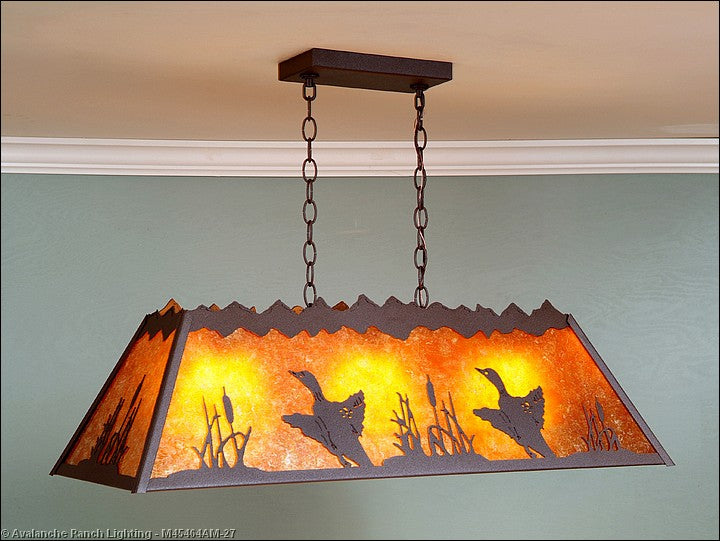 Avalanche Ranch Rocky Mountain-Loon M45464AM-27 Pendant Light - Rustic Brown