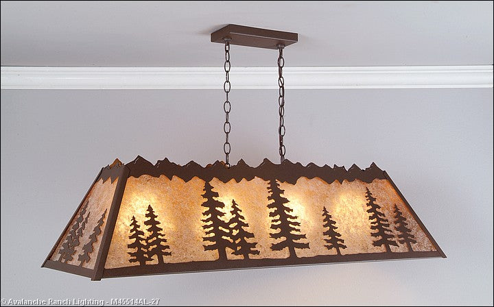 Avalanche Ranch Rocky Mountain-Spruce Tree M45514AL-27 Pendant Light - Rustic Brown