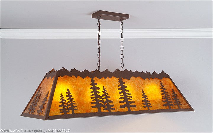 Avalanche Ranch Rocky Mountain-Spruce Tree M45514AM-27 Pendant Light - Rustic Brown
