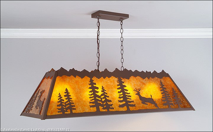 Avalanche Ranch Rocky Mountain-Valley Deer Rustic Brown M45521AM-27 Pendant Light - Rustic Brown