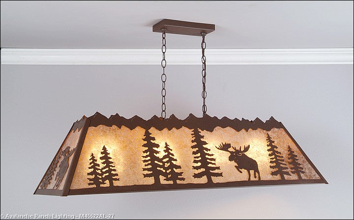 Avalanche Ranch Rocky Mountain-Alaska Moose Rustic Brown M45522AL-27 Pendant Light - Rustic Brown