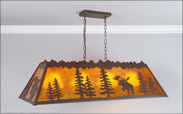 Avalanche Ranch Rocky Mountain-Alaska Moose Rustic Brown M45522AM-27 Pendant Light - Rustic Brown