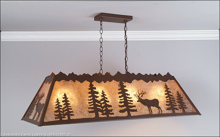 Avalanche Ranch Rocky Mountain-Valley Elk Rustic Brown M45523AL-27 Pendant Light - Rustic Brown