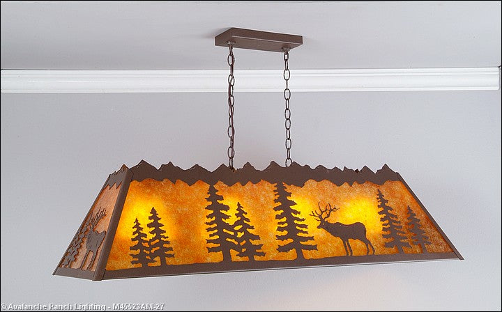 Avalanche Ranch Rocky Mountain-Valley Elk Rustic Brown M45523AM-27 Pendant Light - Rustic Brown