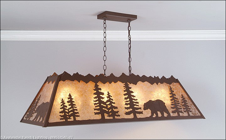 Avalanche Ranch Rocky Mountain-Mountain Bear Rustic Brown M45525AL-27 Pendant Light - Rustic Brown