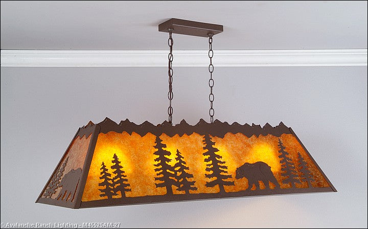 Avalanche Ranch Rocky Mountain-Mountain Bear Rustic Brown M45525AM-27 Pendant Light - Rustic Brown
