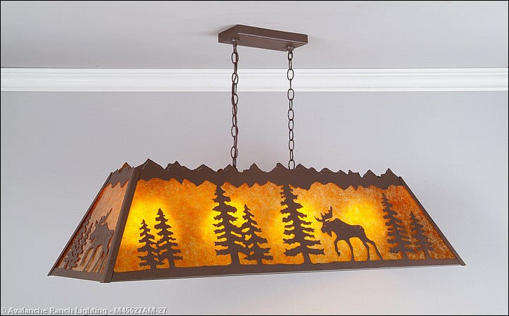 Avalanche Ranch Rocky Mountain-Mountain Moose Rustic Brown M45527AM-27 Pendant Light - Rustic Brown