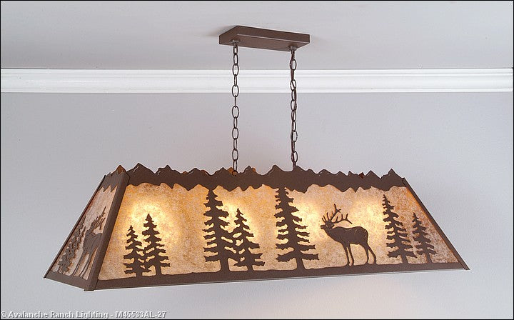 Avalanche Ranch Rocky Mountain-Mountain Elk Rustic Brown M45533AL-27 Pendant Light - Rustic Brown