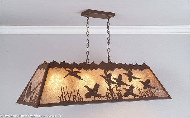 Avalanche Ranch Rocky Mountain-Pheasant M45551AL-27 Pendant Light - Rustic Brown