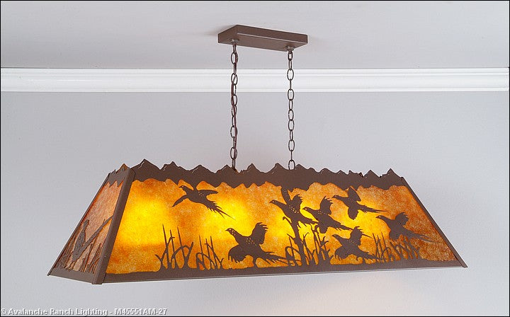 Avalanche Ranch Rocky Mountain-Pheasant M45551AM-27 Pendant Light - Rustic Brown