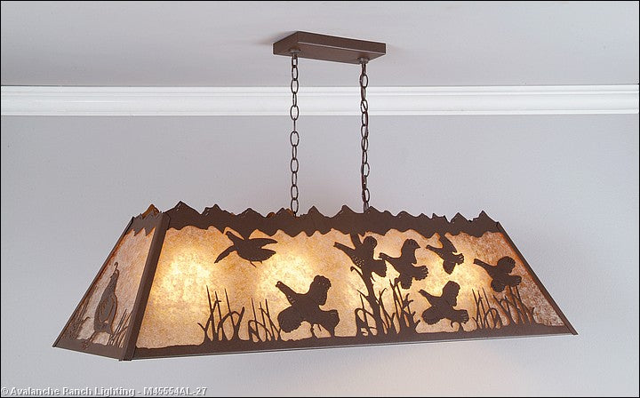Avalanche Ranch Rocky Mountain-Western Quail M45554AL-27 Pendant Light - Rustic Brown