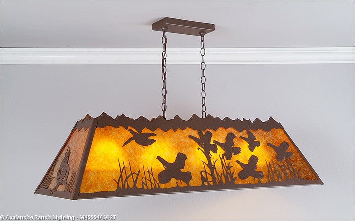Avalanche Ranch Rocky Mountain-Western Quail M45554AM-27 Pendant Light - Rustic Brown