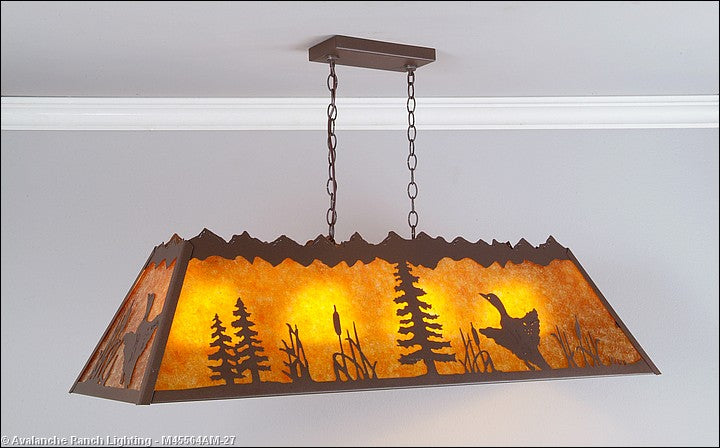 Avalanche Ranch Rocky Mountain-Loon M45564AM-27 Pendant Light - Rustic Brown