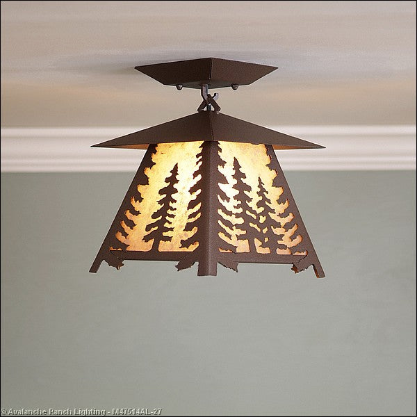 Avalanche Ranch Smoky Mountain-Spruce Tree M47514AL-27 Ceiling Light - Rustic Brown