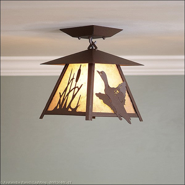 Avalanche Ranch Smoky Mountain-Loon M47564AL-27 Ceiling Light - Rustic Brown