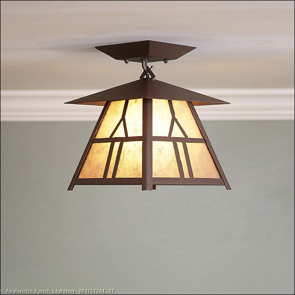 Avalanche Ranch Smoky Mountain-Westhill M47573AL-27 Ceiling Light - Rustic Brown
