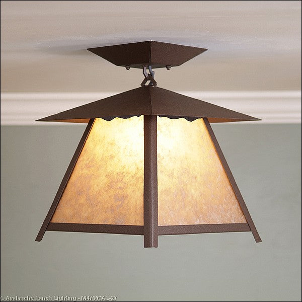 Avalanche Ranch Smoky Mountain-Rustic Plain M47601AL-27 Ceiling Light - Rustic Brown