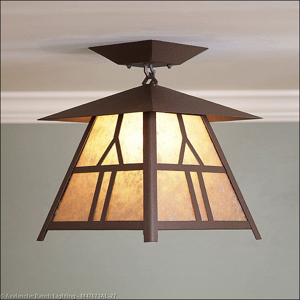 Avalanche Ranch Smoky Mountain-Westhill M47673AL-27 Ceiling Light - Rustic Brown