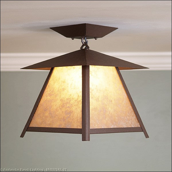 Avalanche Ranch Smoky Mountain-Northrim M47679AL-27 Ceiling Light - Rustic Brown