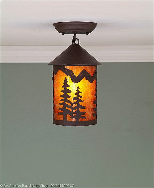 Avalanche Ranch Cascade-Spruce Tree Rustic Brown M48414AM-27 Ceiling Light - Rustic Brown