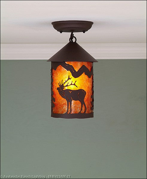 Avalanche Ranch Cascade-Mountain Elk Rustic Brown M48433AM-27 Ceiling Light - Rustic Brown