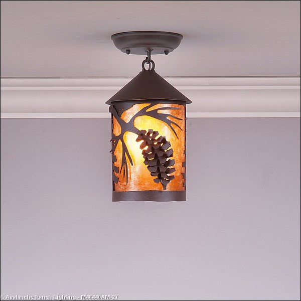 Avalanche Ranch Cascade-Spruce Cone M48440AM-27 Ceiling Light - Rustic Brown