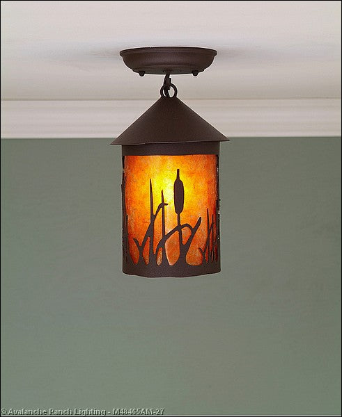 Avalanche Ranch Cascade-Cattails M48465AM-27 Ceiling Light - Rustic Brown