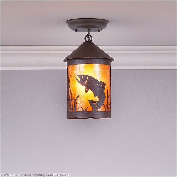 Avalanche Ranch Cascade-Trout Rustic Brown M48481AM-27 Ceiling Light - Rustic Brown
